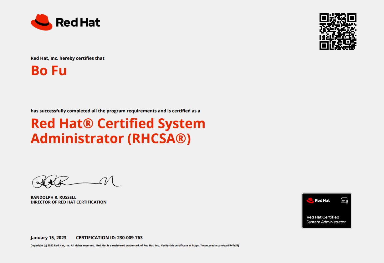 Red Hat Certified System Administrator